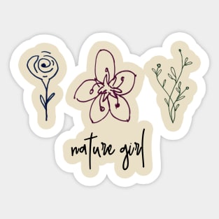 nature girl Sticker